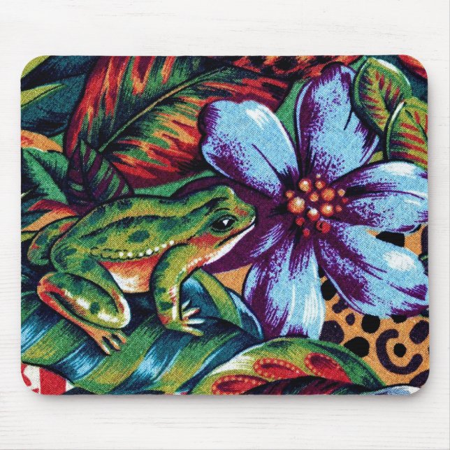 Alfombrilla De Ratón Rana y flor 2