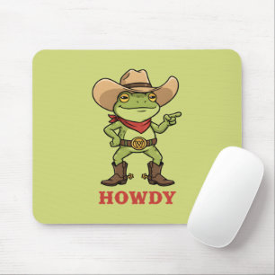 Alfombrilla De Ratón Rana Yeehaw Occidental Saludo Rana Meme Divertido 