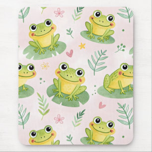 Alfombrilla De Ratón Ranas lindas Patrón
