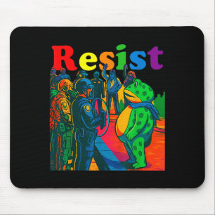 Alfombrilla De Ratón Ranas resisten protesta de rana de Portland vintag