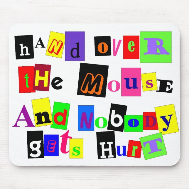 Alfombrilla De Ratón Ransom Note Mousepad (Frente)