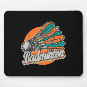 Alfombrilla De Ratón Raqueta de bádminton deportiva de juego de retroce