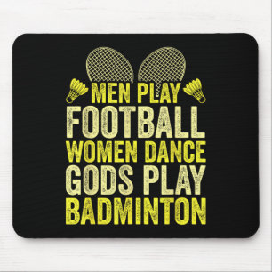Alfombrilla De Ratón Raqueta Volante _ Jugador de Bádminton _ Dioses Ju