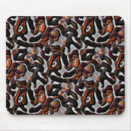 Alfombrilla De Ratón Raro manchado de rojo a textura de coral tallado e