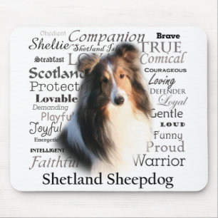 Alfombrilla De Ratón Rasgos Mousepad de Sheltie