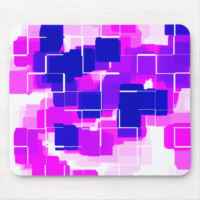 Alfombrilla De Ratón "Raspberry azul" Arte geométrico (Frente)