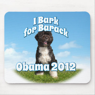 Alfombrilla De Ratón Raspo para Barack, BO el primer perro Obama
