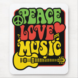Alfombrilla De Ratón Rasta Peace-Love-Music