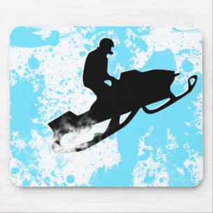 Alfombrilla De Ratón rastro de polvo para moto de nieve