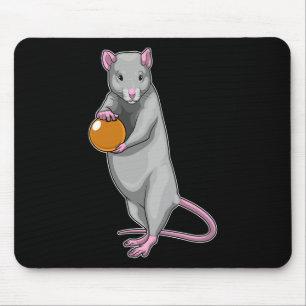 Alfombrilla De Ratón Rat Bowling Bola de Boliche Deportes 