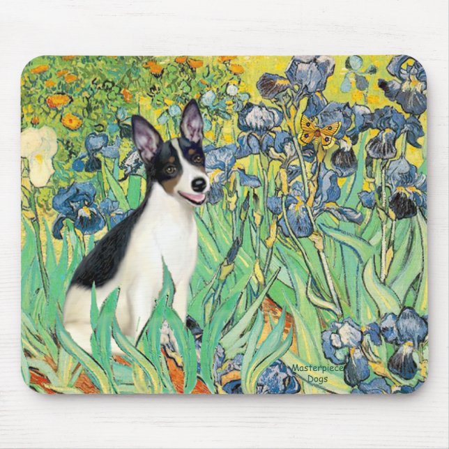 Alfombrilla De Ratón Rat Terrier - Lirios (Frente)