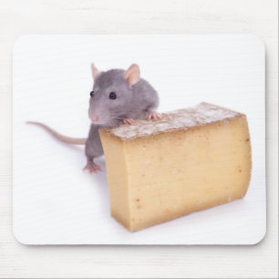 Alfombrilla De Ratón rata con queso