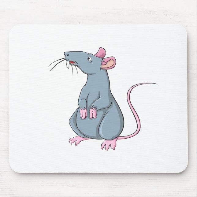 Alfombrilla De Ratón Rata del dibujo animado (Frente)