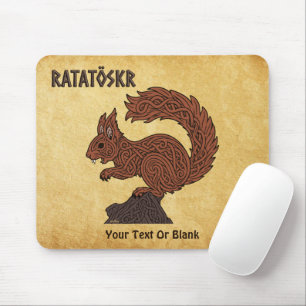 Alfombrilla De Ratón Ratatöskr, ardilla nórdica/vikinga