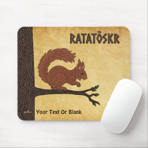 Alfombrilla De Ratón Ratatöskr, ardilla nórdica/vikinga