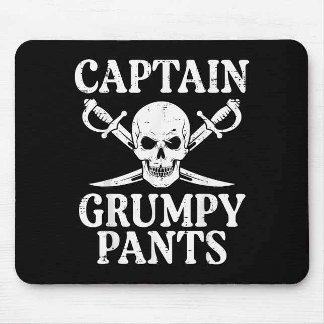 Alfombrilla De Ratón Rate Captain Mpy Pants Funny Humor Quote Men Women (Frente)