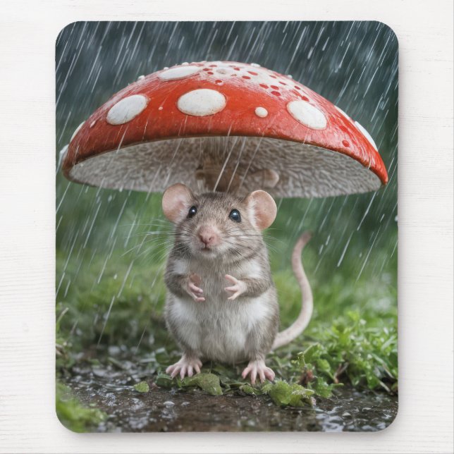 Alfombrilla De Ratón Ratón bajo hongo (Frente)