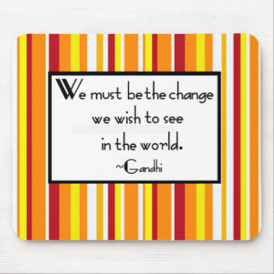 Alfombrilla De Ratón Ratón de la cita de Gandhi