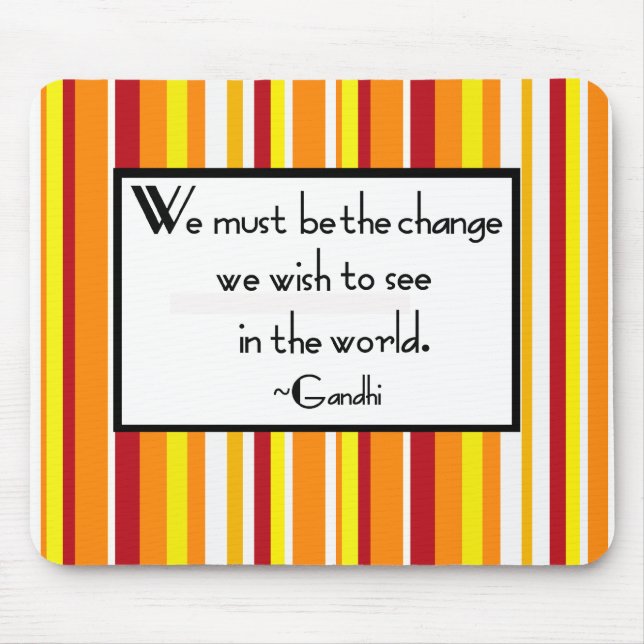 Alfombrilla De Ratón Ratón de la cita de Gandhi (Frente)