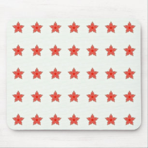 Alfombrilla De Ratón ratón de patrón de estrella roja