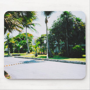 Alfombrilla De Ratón ratón de punto de vista tropical
