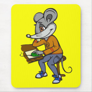 Alfombrilla De Ratón Ratón del friki del ordenador