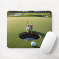 Ratón en un campo de golf
