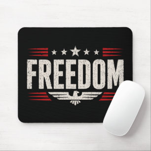 Alfombrilla De Ratón Ratón Estiloso con Diseño Gráfico de Libertad Patr