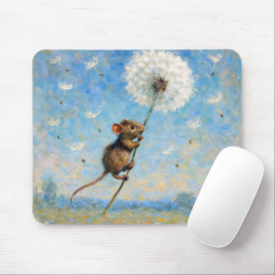 Alfombrilla De Ratón Ratón flotando sobre un canalón flojo
