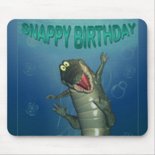 Alfombrilla De Ratón Ratón rápido feliz del mousepad del cocodrilo de