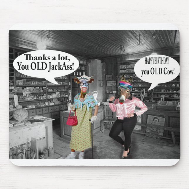 Alfombrilla De Ratón ratonera de bota feliz de cumpleaños (Frente)