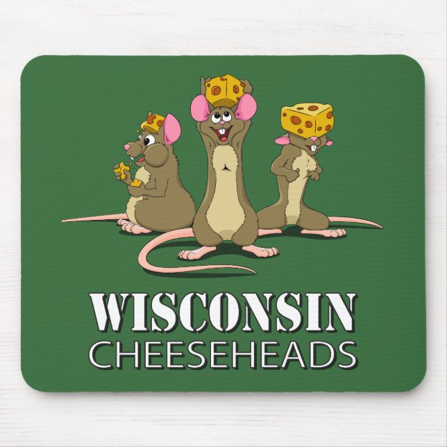 Alfombrilla De Ratón Ratones de Wisconsin Cheesehead (Frente)