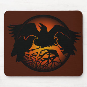 Alfombrilla De Ratón Raven Art Mouspads Guay Crow Art Regalos de comput