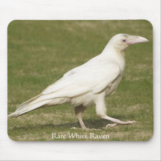 Alfombrilla De Ratón Raven blanco poco frecuente