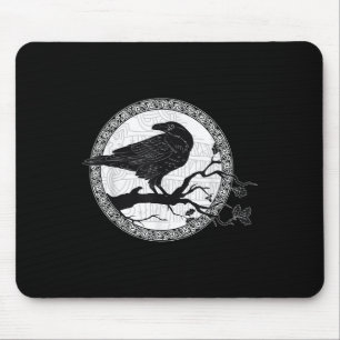 Alfombrilla De Ratón Raven Celtic Viking Wisdom Tattoo Art