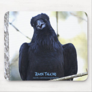 ALFOMBRILLA DE RATÓN RAVEN NEGRA HABLANDO