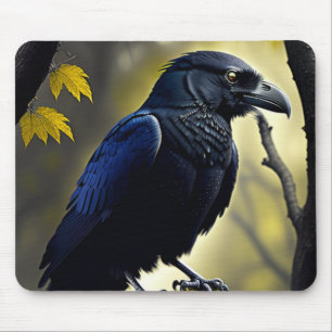 Alfombrilla De Ratón Raven Rústico - Guardián de las Naturas