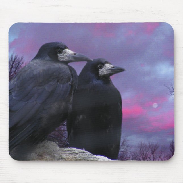 Alfombrilla De Ratón Ravens nocturnas de Stormy (Frente)