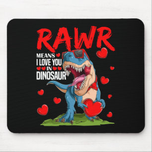 Alfombrilla De Ratón Rawr Significa Que Te Amo En San Valentín Amante D