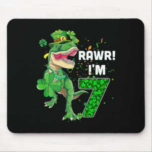 Alfombrilla De Ratón Rawr tengo 7 años de cumpleaños 2015 T Rex Dinosau