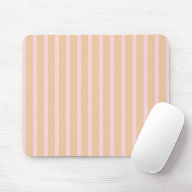Alfombrilla de ratón rayada de caramelo rosa meloc (Con ratón)