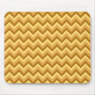 Alfombrilla De Ratón Rayas amarillas y del moreno del zigzag