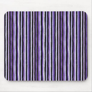 Alfombrilla De Ratón Rayas Blancas Negras Moradas