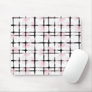 Alfombrilla De Ratón Rayas Blancas Negras Rosadas
