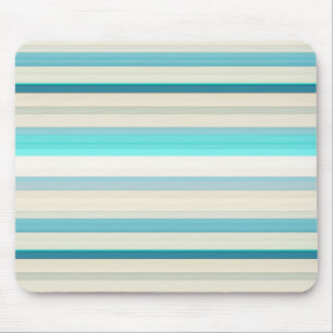 Alfombrilla De Ratón Rayas blancas y aqua lindas