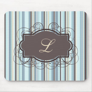 Alfombrilla De Ratón Rayas cones monograma del vintage