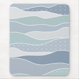 Alfombrilla De Ratón Rayas curvadas verdes azules de Guay Ondas abstrac