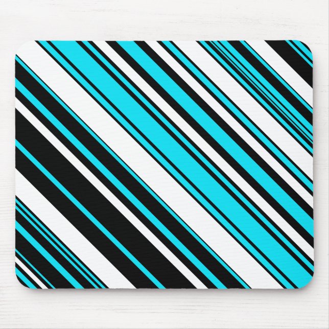 Alfombrilla De Ratón Rayas de agua blanca y fina (Frente)