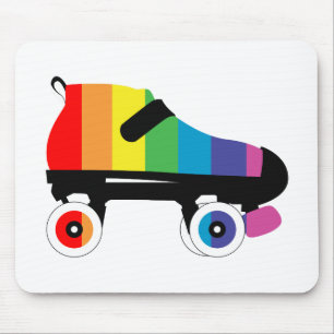 Alfombrilla De Ratón rayas de arco iris de patines