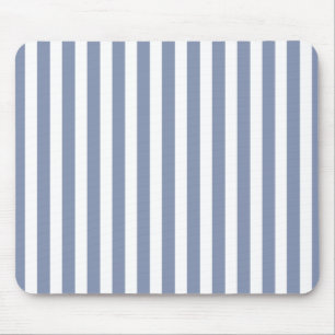 Alfombrilla De Ratón Rayas de caramelo azul gris y blanco